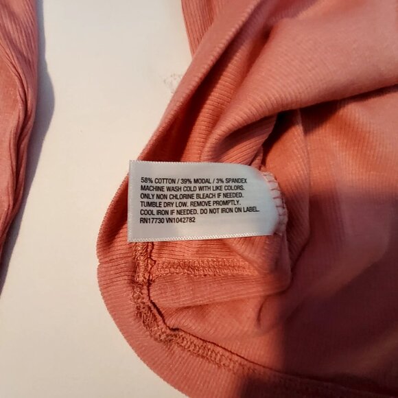 A New Day Womens SizeM Ribbed Long Sleeve Top In Rose Pink Crew neckline - Picture 7 of 9